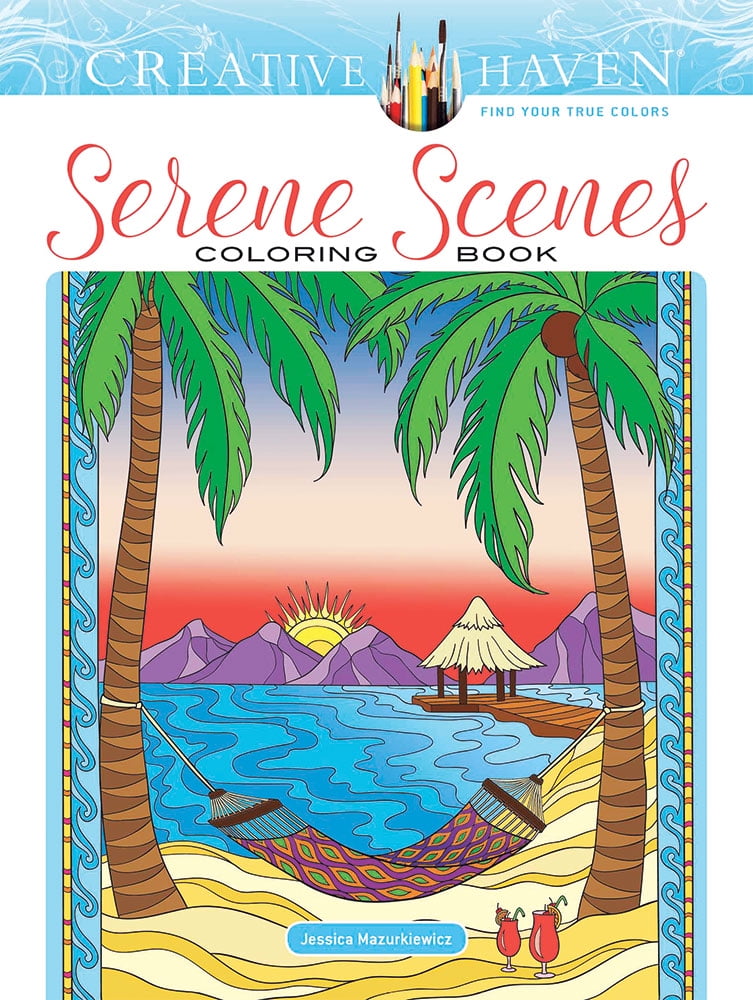Download Dover Publications Serene Scenes Adult Coloring Book ...