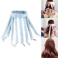 thumbnail image 6 of Curlers Hair Styling Tool Overnight Curls No Heat Curling Rod Lazy Curlers Curling Natural Curls for travel Use , Blue Hair Blue for Long Hair, 6 of 10