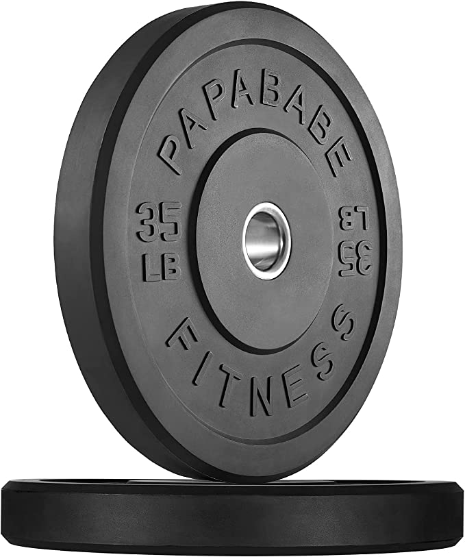 papababe Bumper Plates 2 inch Bumpers Olympic Weight Plate with Steel