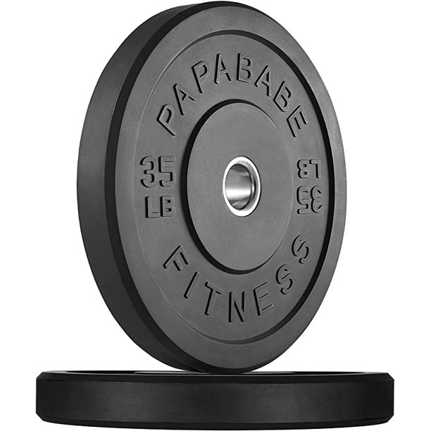 papababe Bumper Plates 2 inch Bumpers Olympic Weight Plate with Steel