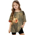 thumbnail image 6 of Virmaxy (5-15 Years) Boys Girls Fashion Casual Shirt Teenagers Solid Color Short Sleeve Round Neck Top Summer Loose Casual Trendy Pullover Shirt Multicolor-30 5 Years, 6 of 8