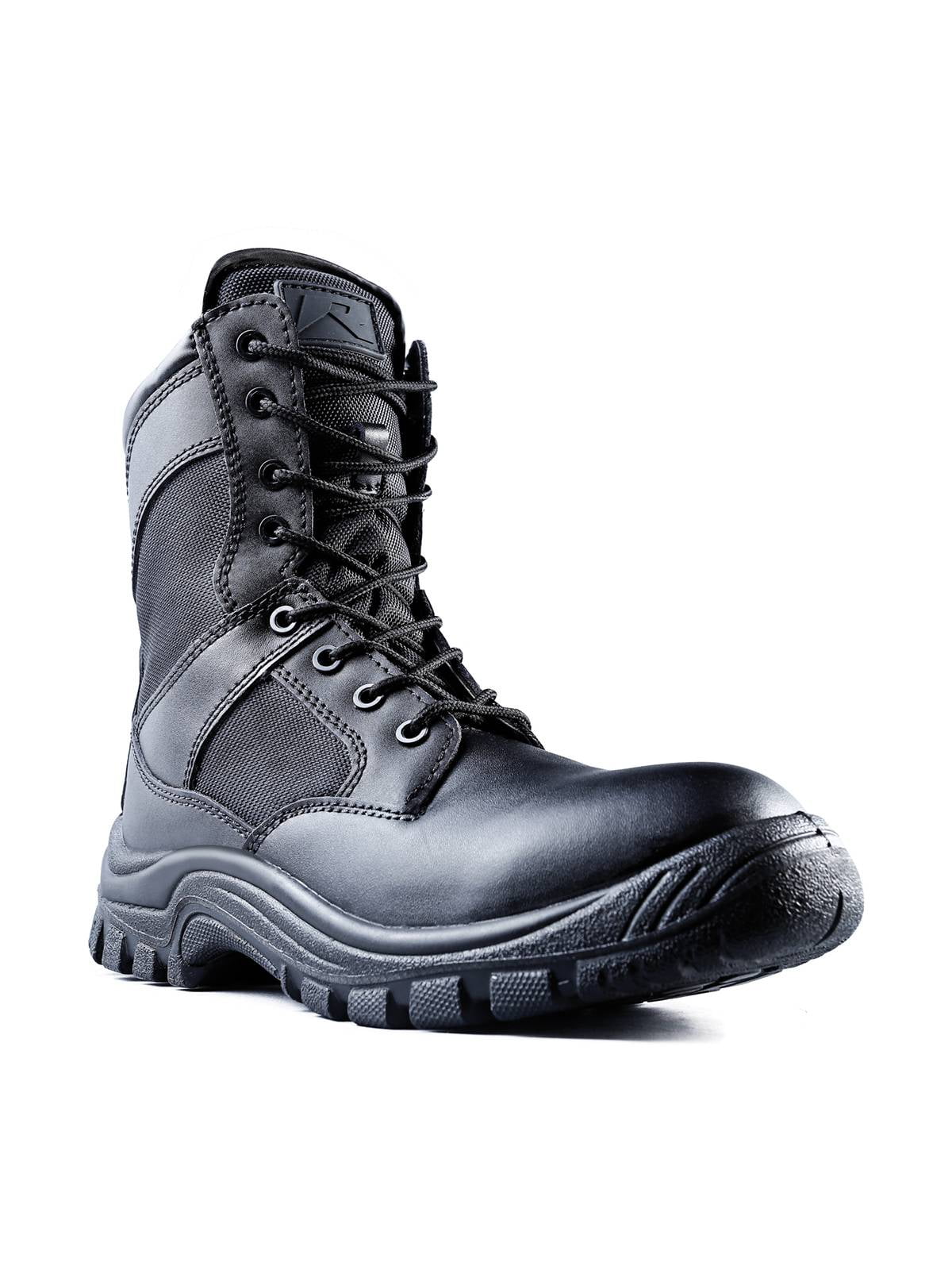 Ridge Footwear Men's Nighthawk Mid Size 8" Tactical Black Leather Boots