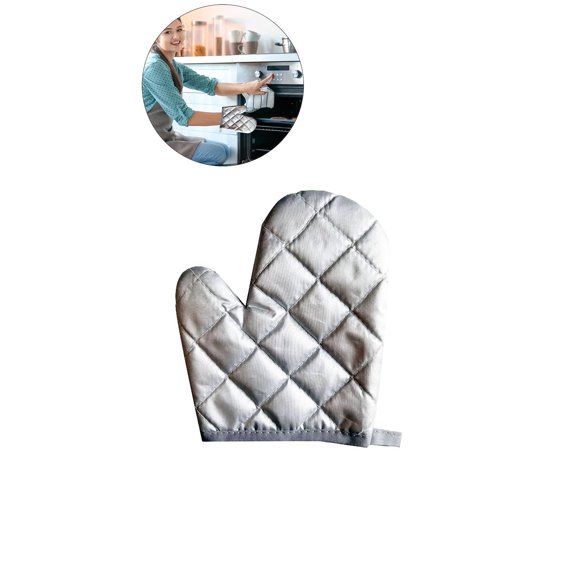WNFJR Oven Mitts, Heat Resistant Kitchen Gloves Quilted Terry Cloth Lining Extra Long Heat Resistant Kitchen Gloves for Cotton Oven