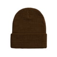 thumbnail image 2 of Qcmgmg Classic Knit Cuff Beanie Hat Unisex Skull Cap Soft Comfortable Warm Winter Hat for Men and Women Coffee, 2 of 9