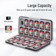 thumbnail image 3 of Étui pour Cartes de Jeu pour Nintendo Switch et Switch, Porte-Cartes de Jeu OLED et Micro SD, Support de Jeu Portable pour Switch avec 24 Emplacements pour Cartes de Jeu et 24 Emplacements pour Cartes Micro SD, 3 of 8
