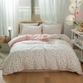 thumbnail image 2 of Estilo Funda Nórdica Estampado Floral Juegos de Cama King Pink White Floral Comforter, 2 of 9
