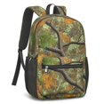 thumbnail image 2 of Camo and Oak Green Pattern 17" School Backpacks for Teens,Waterproof Oxford Fabric,S-Shape Padded Straps for School,Travel,Hiking,Camping, 2 of 6