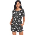 thumbnail image 4 of Womens Pajama Sets Short Sleeve Sleepwear with Pockets,Pandas, 4 of 5