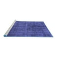 thumbnail image 2 of Ahgly Company Machine Washable Indoor Rectangle Abstract Blue Modern Area Rugs, 2' x 4', 2 of 4