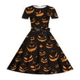 thumbnail image 5 of Girl Dresses Cartoon Dresses for Girls Short Sleeve Kids Halloween Costume 7-8 Years Toddler Kids Baby Girls Dress, 5 of 6