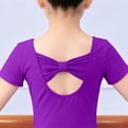 thumbnail image 5 of Leey-World Ballet Leotards For Girls Dance Leotard With Skirt Toddler Ballet Outfit Bow Back(9-10 Years,Dark Purple), 5 of 7