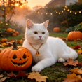 thumbnail image 4 of Halloween Pet Charm Necklace Collar, Cute HalloweenâElement Pendant Decorative Gold Chain Necklace, Pet Accessory for Cats & Small Dogs Halloween Party Dressâup, 4 of 6