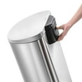 thumbnail image 4 of Qualiazero Kitchen Bathroom Trash Can Combo, 13.2 Gallon and 1.6 Gallon Stainless Steel Step Garbage Bin with Soft Close Lid, Silver, 4 of 10