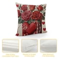 thumbnail image 4 of YINGXI 's Day Throw Pillow Covers Roses Decorative Pillowcases for Home Sofa Couch 24x24in, 4 of 5