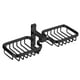 thumbnail image 1 of Estante para jabón de baño doble Caja de jabón para soporte de estante de pared sin perforaciones sin perforaciones de aluminio, negro AweSitey JJ19660-03, 1 of 6