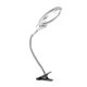 thumbnail image 2 of Metal Hose Magnifier 2.5x 107mm 5x 23mm Led Illuminated Magnifying Glass Desk Table Reading Lamp Light with Clip-on, 2 of 2