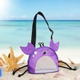 thumbnail image 4 of KUFptva Beach Toy Mesh Beach Bag Kids Collecting Bag Beach Sand Toy Seashell Bag for Holding Swimming Accessories, 4 of 7