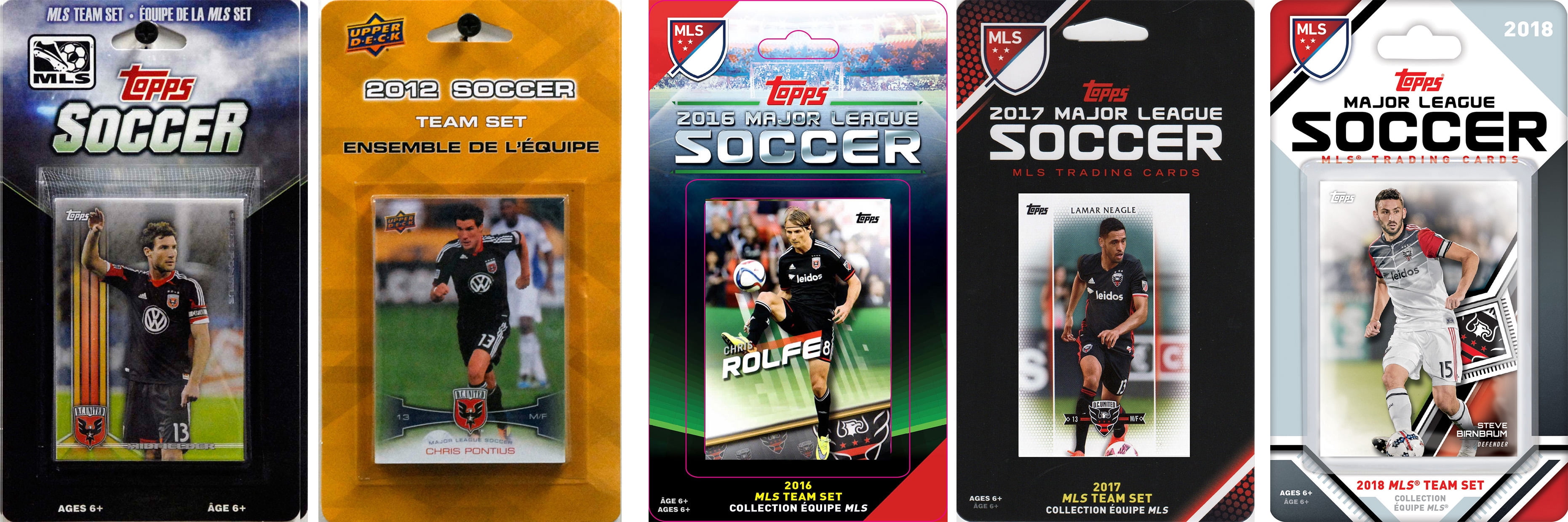 MLS D.C. United 5 Different Licensed Trading Card Team Sets Walmart