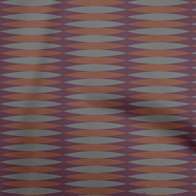 oneOone Rayon Purple Fabric Geometric Craft Projects Decor Fabric Printed By The Yard 56 Inch Wide