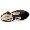 thumbnail image 4 of Sandalias Talón De Bloque Con Plataforma T Correa Dedo Abierto Del Pie Para Mujeres - Negro/US 8, EU 39, 4 of 7