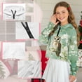 thumbnail image 6 of Xixirimido Owl Cherry Blossom Green Printed Girls' Hoodies Sweatshirts Half Zipper Pullover Crop Tops with Pocket for Teen Girls Long Sleeve Sweater Size 13-14, 6 of 7
