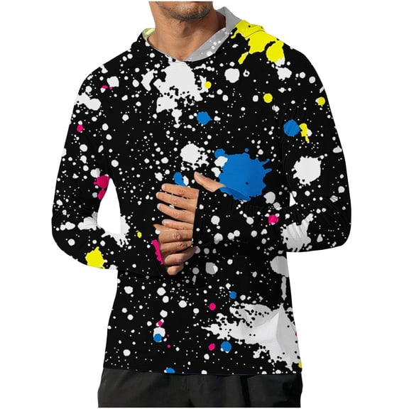 FAHUOMU Mens UPF 50 Sun Hoodie Long Sleeve Fishing Shirt Loose Fit Swim Lightweight Qucik Dry Rash Guard SPF UV Hiking Shirts