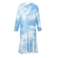 thumbnail image 4 of UQJfacai Girls Ruffle Maxi Dress Tie Dye Long Sleeve Crewneck Casual Flowy Tiered Dress with Pockets Party Holiday Outfits 4-15 Years, 4 of 6