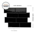 thumbnail image 2 of Smart Tiles Peel and Stick Backsplash, 5 Adhesive Tiles, Metro Black, 11.55"x8.38", 2 of 4