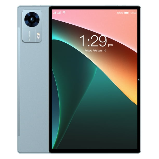 Tableta S50 de 10.1 pulgadas con Android 14, pantalla HD 1920*1200, 12GB de RAM y 512GB de almacenamiento, doble cámara y batería de 10000mAh, compatible con 4G/5G y Bluetooth, color azul.