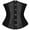 Black, variant on Tinglu Steampunk Corsets Tops Women's Underbust Corset Steel Boned Waist Trainer