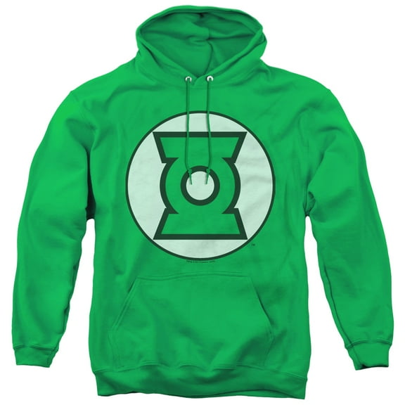 Jla - Green Lantern Logo - Pull-Over Hoodie - Large