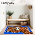 thumbnail image 3 of ODIKA 3'x5' Machine Washable Non-Slip Area Rug, Wild Jungle Cat Graphic with Spotted and Animated Face Detailing High Traffic Rug with Pad, Orange, 729060, 3 of 8