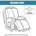 thumbnail image 4 of Eco-Ancheng Recliner Slipcover 4 Piece Recliner Chair Cover with Pockets 1 Seat Lazyboy Recliner Cover Reclining Couch Cover Furniture Protector for Living Room,08, 4 of 7