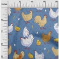 thumbnail image 2 of oneOone Cotton Cambric Grayish Blue Fabric Hen Dress Material Fabric Print Fabric By The Yard 56 Inch Wide-7Y, 2 of 6