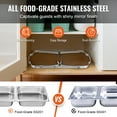 thumbnail image 3 of VEVOR 2 Pack 8QT Chafing Dish Buffet Set , Upgrade S210 Stainless Steel Rectangle Catering Food Warmer Chafer w/ 2 Full Size & 4 Half Size Pans Kit Suitable for at least 8 people, 3 of 9