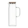 thumbnail image 1 of 1PC 1.2L Large Capacity Glass Water Pot Glass Cold Water Bottle Fruit Juice Jug, 1 of 8
