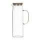 thumbnail image 1 of EeaseMX Jarra de vidrio de gran capacidad de 1,2 l para agua fría, zumo de fruta, 1 unidad, 1 of 7