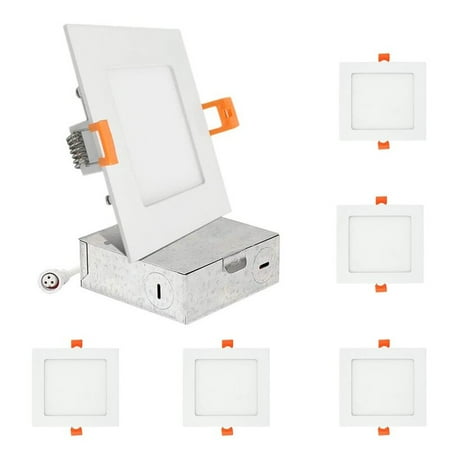 

Lina Low Profile Ultra-Thin Square Shaped Recessed Downlight Kit 6” – 6 Pcs Set