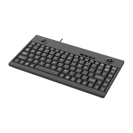 88Key Ergonomic USB Wireds Keyboards With Builts In Opticals Trackball And 3 Button Mouse Slim Waterproof Design For Industrial Control Systems
