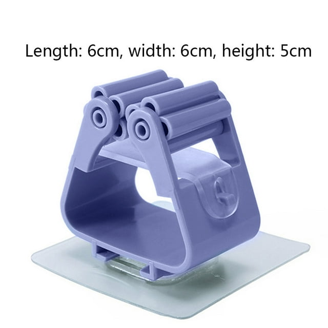 Self Adhesive Reusable No Drilling Mop Holder Wall Mounted Broom Storage Rack Free Punch Bathroom Mop Hanger
