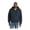Navy, variant on Unisex Duck Cloth Hooded Work Jacket | Zip Up Outerwear for Men & Women with Insulated Hood & Hand Warmer Pockets