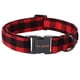 thumbnail image 1 of Collar para Perro Estilo Único Patitas Navidad Cuadros Rojos y Negros, 1 of 6