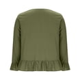thumbnail image 4 of Vestidos Casuales Para Mujer, Blusas De Mujer De Moda Camiseta/camiseta de manga larga con cuello en V y mangas de encaje de lino sintético para mujer, primavera e invierno, 4 of 6