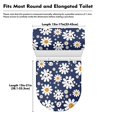 thumbnail image 7 of HELLHERO Toilet Lid Seat Cover for Universal Polyester Fabric Stretch Reusable Stays in Place Soft Easy to Clean Durable, Panda Daisy, 7 of 7