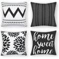 thumbnail image 1 of Throw Pillow Covers 18 X 18 Set Of 4, Geometry Outdoor Square Pillow Cushion Cases, Modern, 1 of 5
