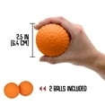 thumbnail image 2 of Chew King By Mammoth 2.5" All-Natural Rubber Bacon Scented Supreme Fetch Balls, Orange, 2 Pack Set, 2 of 6