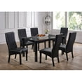 thumbnail image 2 of KB  40 x 23 x 18 in. Parson Chairs, Cappuccino & Red - Set of 2, 2 of 2