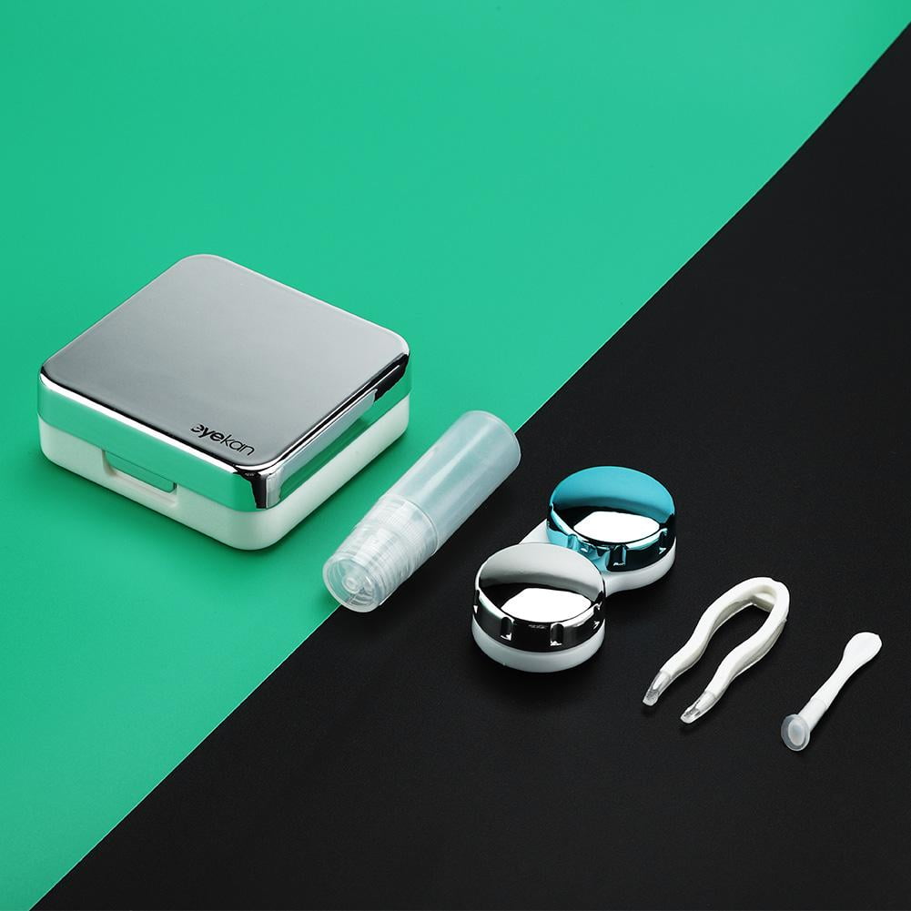 Herwey Contact Lenses Case, Contact Lens Box,Reflective Cover Contact