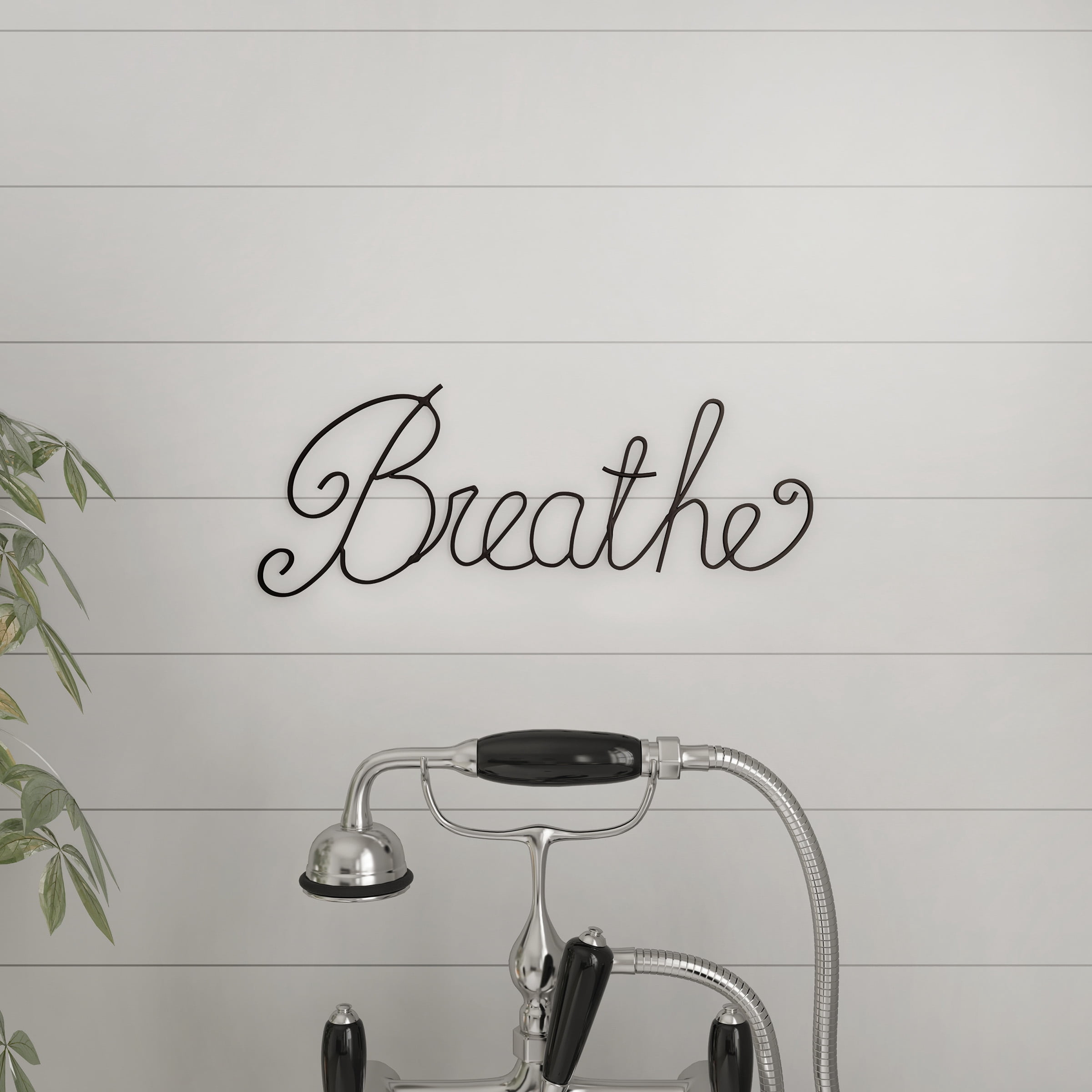 Metal Cutout- Breathe Decorative Wall Sign-3D Word Art Home Accent Decor-Perfect for Modern Rustic or Vintage Farmhouse Style by Lavish Home