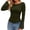 Green, variant on Solid Color Fitted T Shirt with Border Side Pleated Sleeves Long Sleeved Pullover Shirt Tech Apparel
